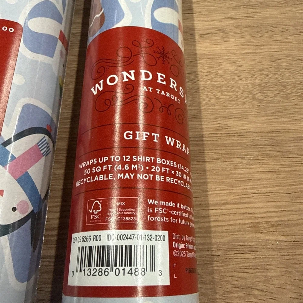 Christmas Wrapping Paper 12 Rolls,  11-50 Sqft Rolls And 1-25sqft Roll‎
